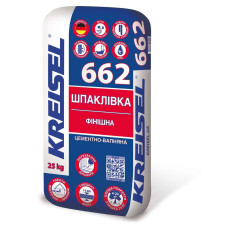 Шпаклівка цементно-вапняна моделююча 1-5 мм KREISEL 662 (25 кг)