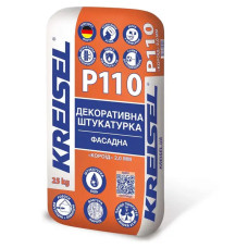 Мінеральна декоративна штукатурка "Короїд" біла KREISEL Р110 (25 кг) 2.0 мм