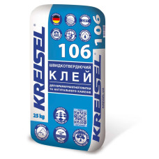 Клейова швидкотведіюча суміш для облицювання плитки KREISEL 106 (25кг)