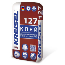 Суміш для мурування газоблоків та піноблоків 1-3 мм KREISEL 127 (25 кг)