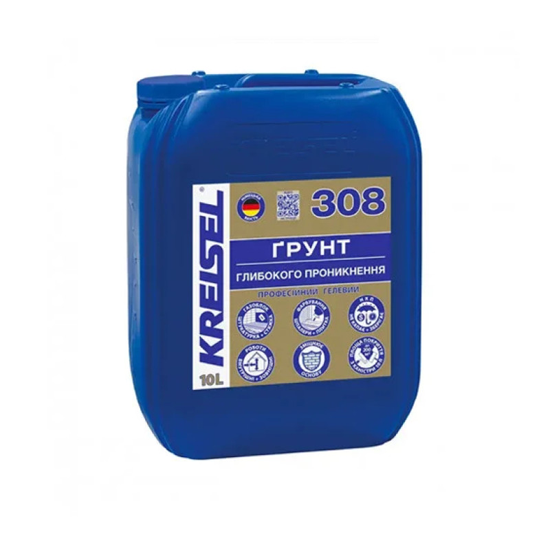 Грунтуючий засіб глибокопроникний професійний гелевий KREISEL 308 (у каністрі 10л)