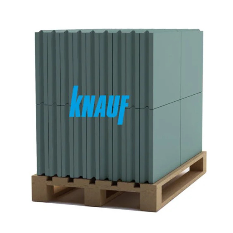 Гіпсоплита пазогребнева, вологостійка Кнауф (Knauf), 80*500*667мм