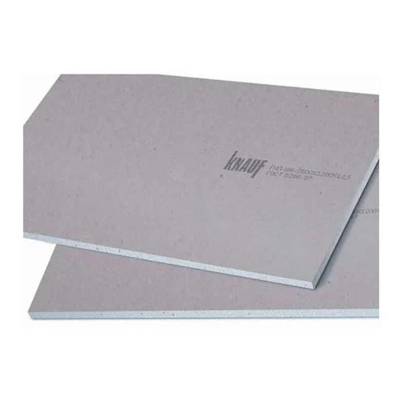 Гіпсокартон Кнауф 1.2х2.5х12.5 вологовогнестійкий Titan