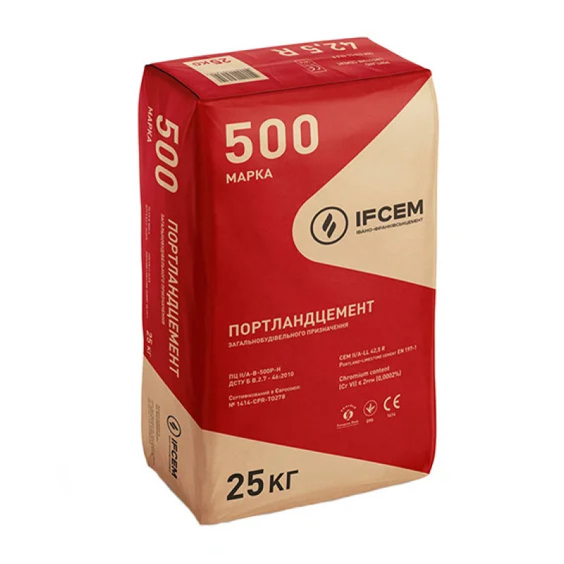 Цемент ІФ-500 А-В (25 кг)