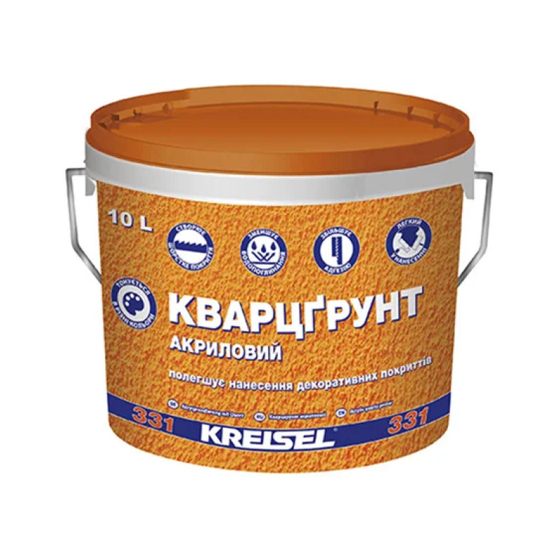 Грунтуючий засіб з кварцевим наповнювачем акрилова KREISEL 331 (у відрі 10л)
