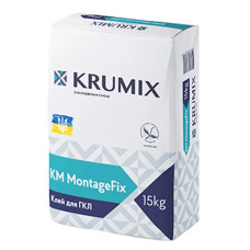 Суміш клейова для гіпсокартона Крумікс (Krumix) КМ MontageFix, 15кг