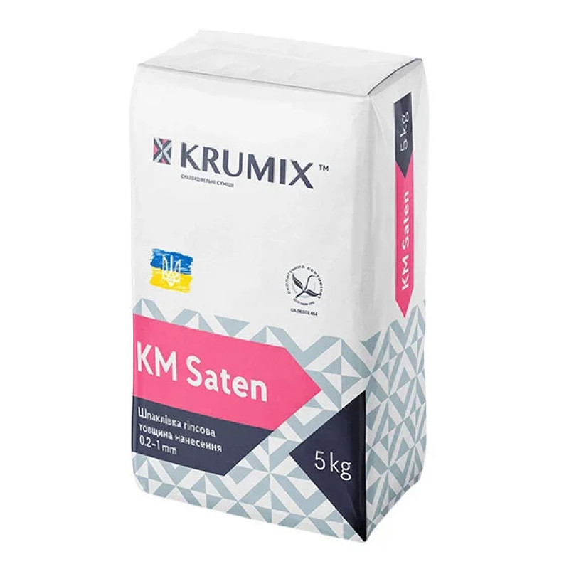 Шпаклівка гіпсова Крумікс (Krumix) КМ Saten, 5кг